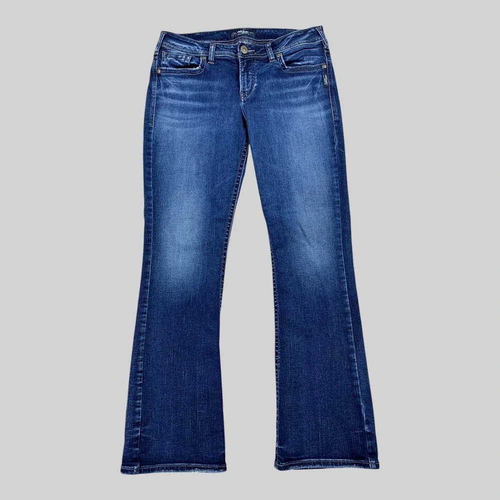 Silver Jeans Suki Slim Boot Womens 32x29 Curvy Fit Indigo Power-Stretch Wash